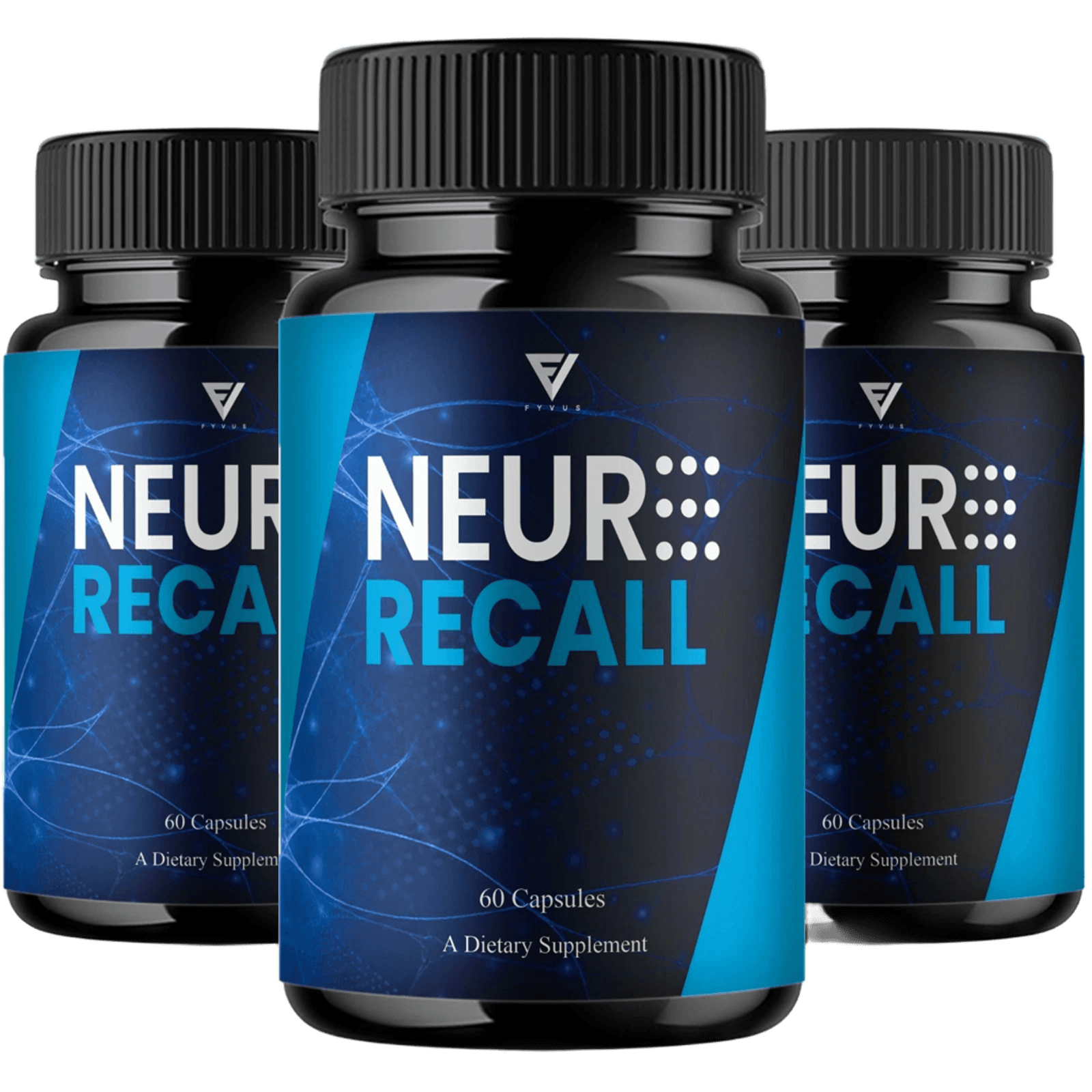 Neuro Recall by Fyvus — 60 capsules dietary supplement bottles
